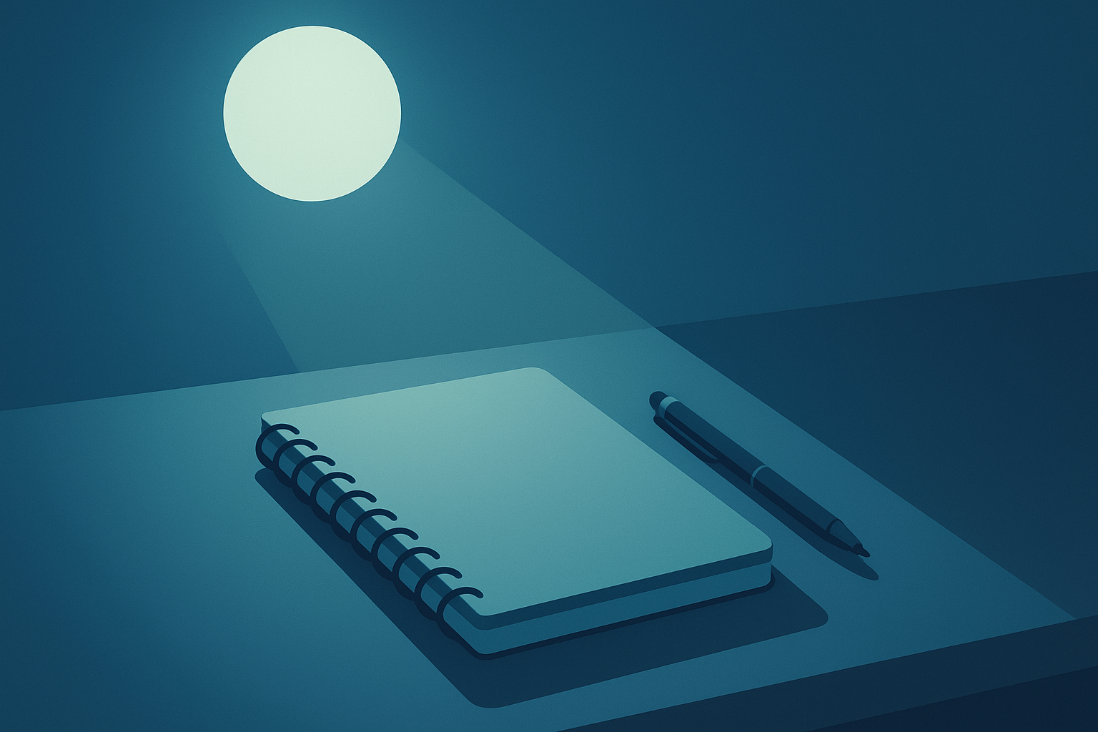 Carnet de rêves sur une table de nuit